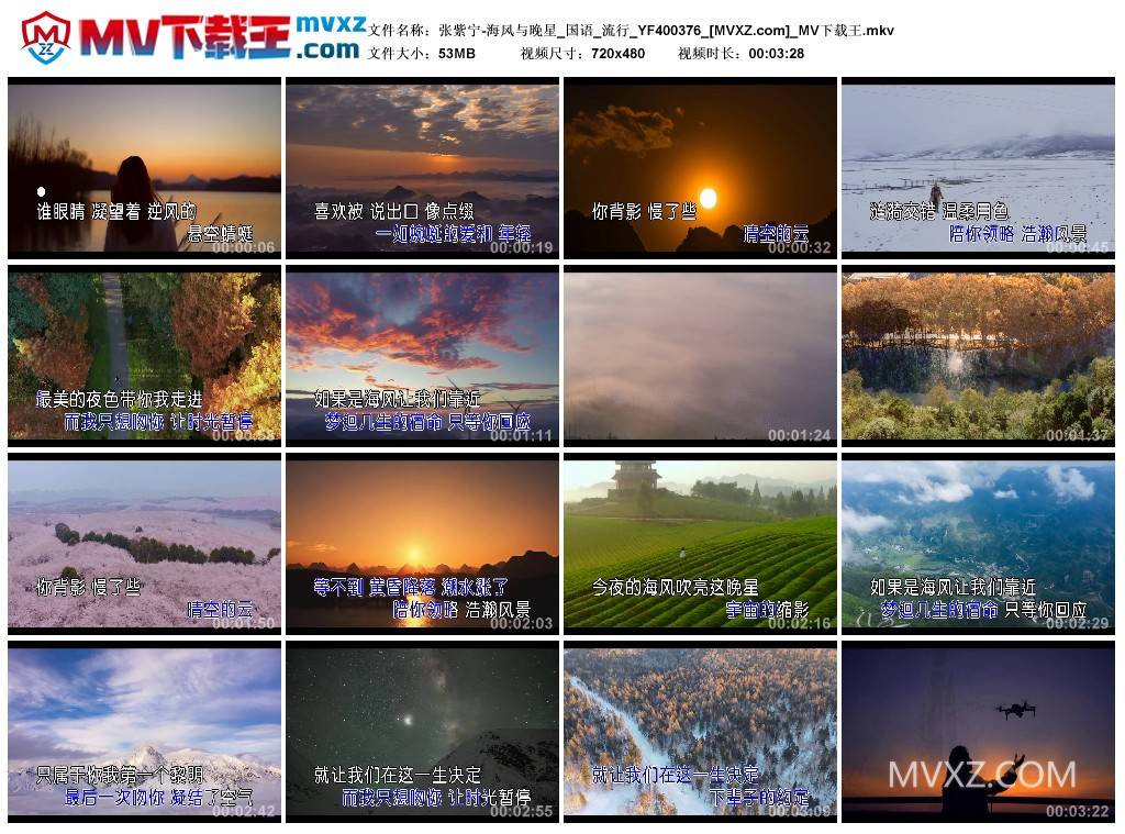 张紫宁-海风与晚星_国语_流行_YF400376